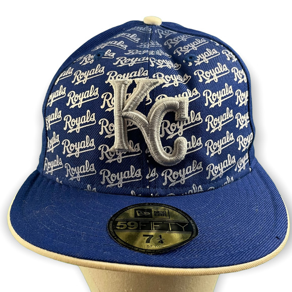 Rare New Era Kansas City Royals 59Fifty Cap, Size 7 1/4 - Pristine Condition - Picture 1 of 8